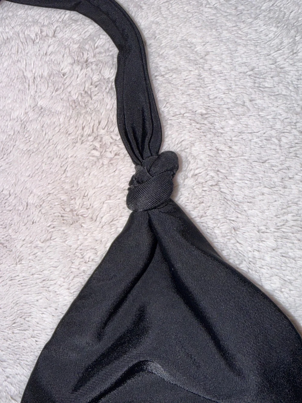 Frankie's Bikinis Black Triangle Tie Bikini Top